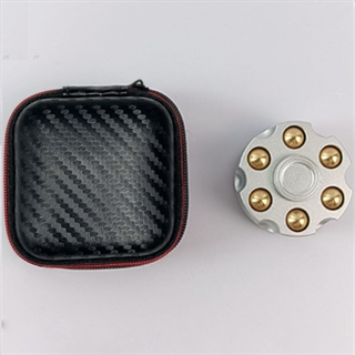 Fidget spinner med revolver drum - sølv