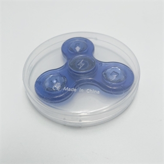 Fidget spinner med multifarvet lys - blå