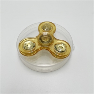 Fidget spinner med multifarvet lys - gul