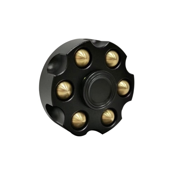 Fidget spinner med revolver drum - Sort