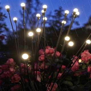 Firefly solcellelampe på spyd - Varmt hvidt lys
