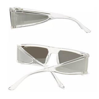 Firkantet modesolbrille - Sølv