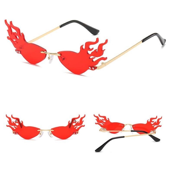 Flamme solbrille - Rød
