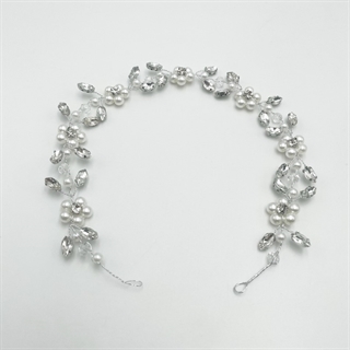 Brudehårpynt med perler og krystaller