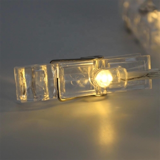LED lyskæde med klemmer - 10m