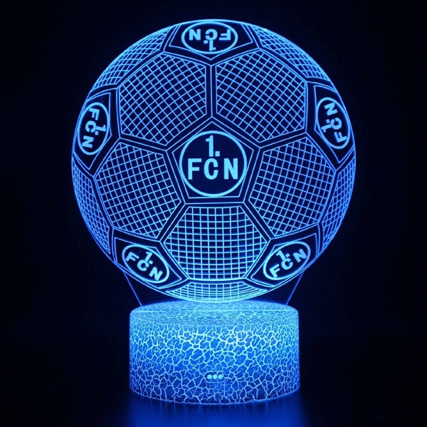 Fodbold 3D Natlampe med Farveskift - 1. FCN