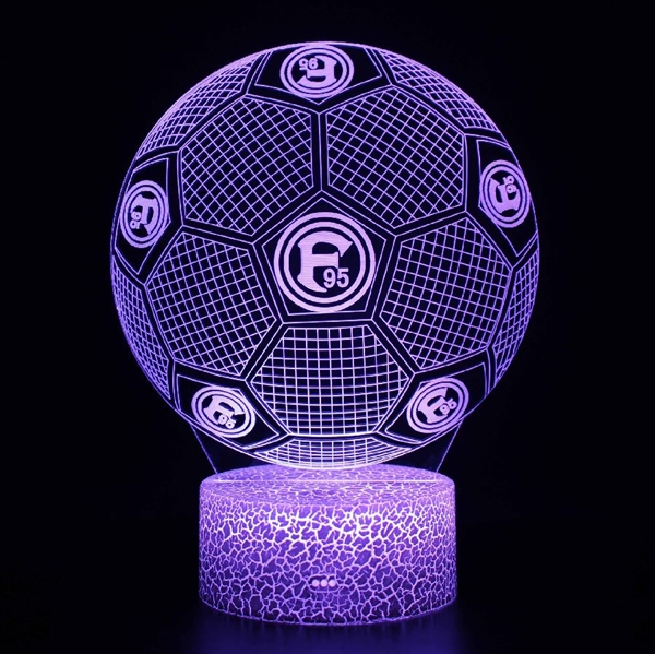 Fodbold 3D Natlampe med Farveskift - F95