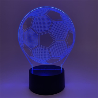 Fodbold 3D lampe med fjernbetjening - Dæmpbar - Sort lampefod