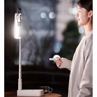 Foldbar telefon holder med LED lys og fjernbetjening