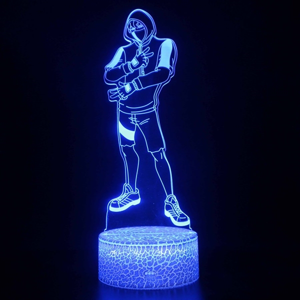 Fortnite IKONIK 3D lampe med fjernbetjening - Dæmpbar