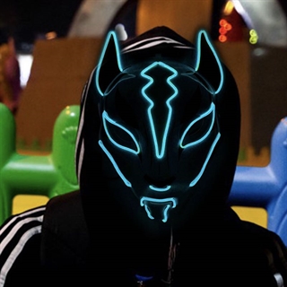 Fortnite drift LED maske med blåt lys