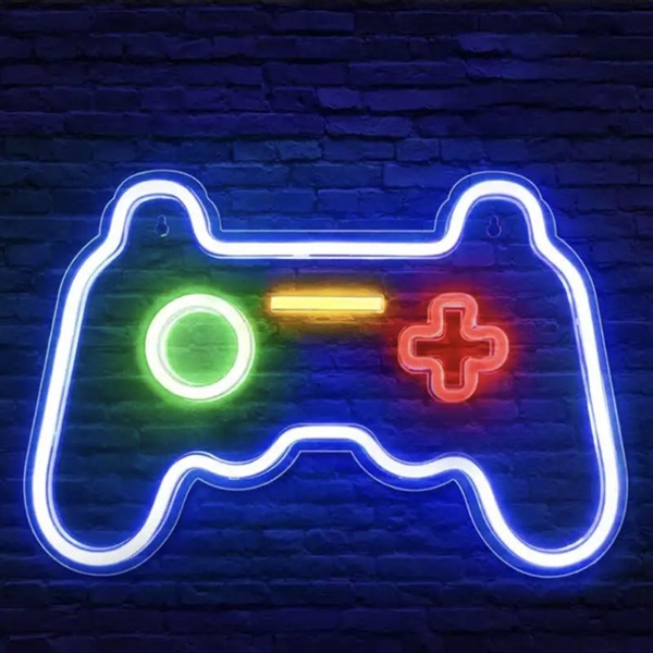 Gaming Controller-formet LED neon lampe