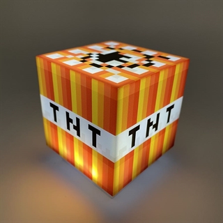 Minecraft TNT lampe - Genopladelig