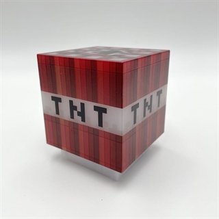 Genopladelig Minecraft TNT lampe - Rød
