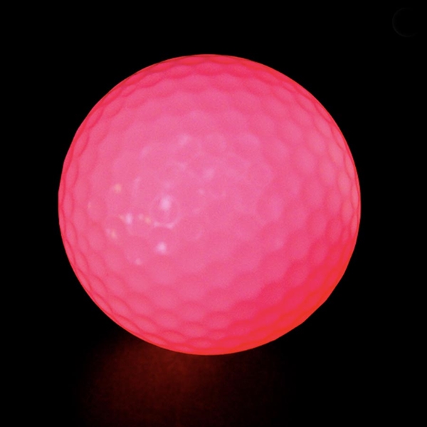 Golfbolde med rødt lys