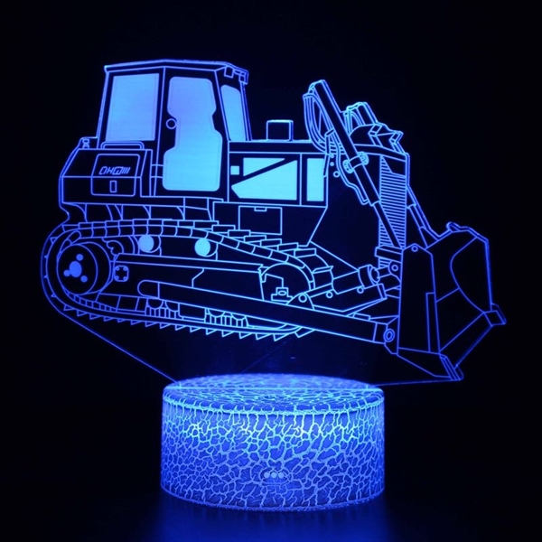 Gravemaskine 3D lampe med fjernbetjening - Dæmpbar
