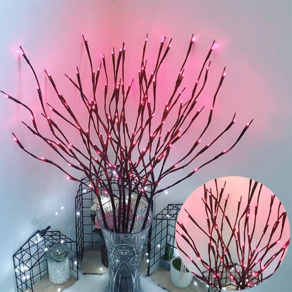 Grenlampe med lyserøde LED-lys