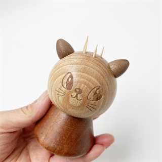 Håndlavet katteformet tandstikholder - Stil 1