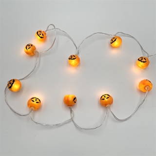 Halloween lyskæde med græskar - 1,5 m 10 lys