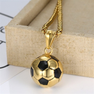 Fodboldhalskæde -  Guld