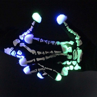 LED handsker med -multifarvet lys på fingerspidserne