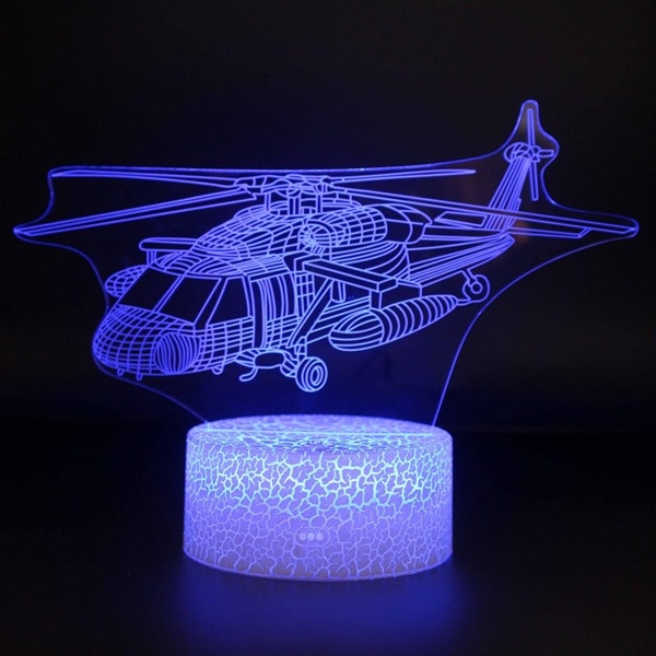 Helikopter 3D lampe med fjernbetjening - Dæmpbar