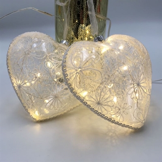 Hjerte lampe - Varmt hvidt lys