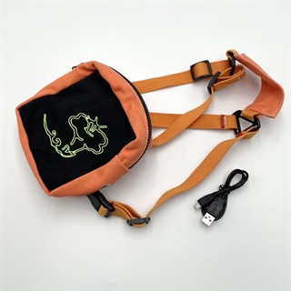 Hunde rygsæk med grønt lys