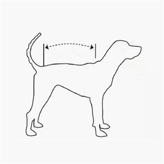 Hundedragt med tatoveringsprint