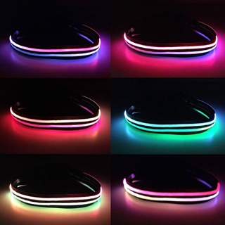Hundehalsbånd med LED multifarvet lys