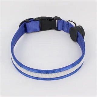 Hundehalsbånd med multifarvet og blinkende lys -Blå 