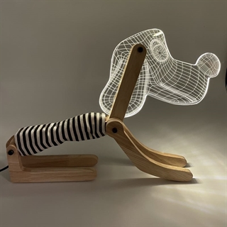 Hundlampe med 3D effekt