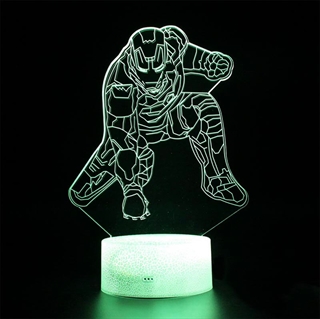 Iron Man 3D lampe -natlampe