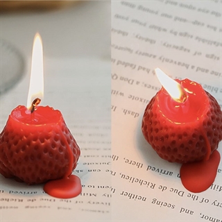 Jordbær fyrfadslys med duft