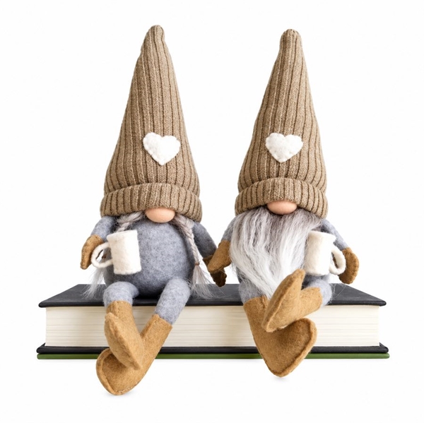 Julenisser - Mand og Kvinde - H 38 cm