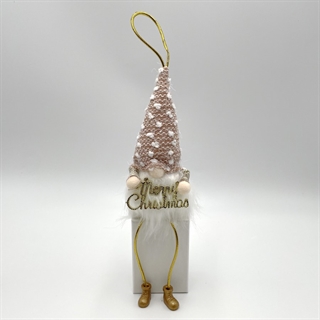 Julenisser med lys i maven - Mand - H 28 cm