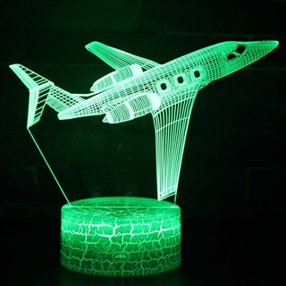 Kampefly 3D LED-lampe – dæmpbar natlampe med 16 farver og fjernbetjening