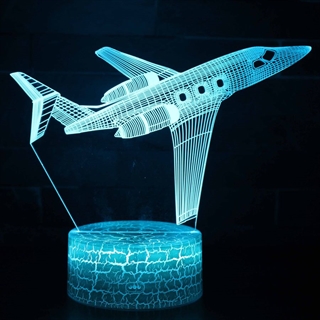 Kampefly 3D LED-lampe – dæmpbar natlampe med 16 farver og fjernbetjening