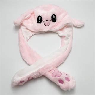 Kanin hat med hoppeører og multifarvet lys - Lyserød