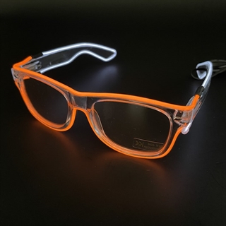 Klar brille -  lyserødt eller gult lys