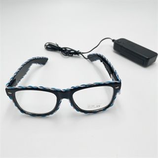 LED partybriller med blåt og hvidt lys