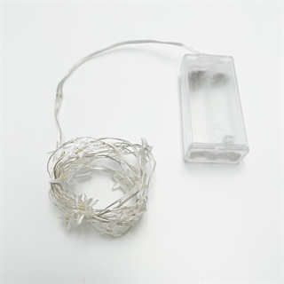 LED kobberlyskæde med stjerner – 2 m