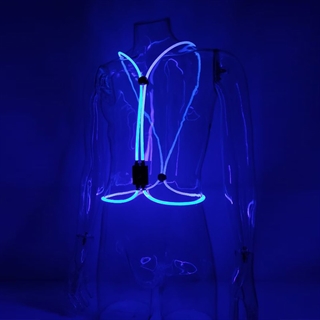 Løbevest med lys til løbere og cyklister - Blåt lys