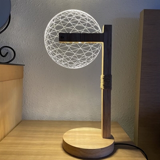 LED fodbold lampe med 3D effekt