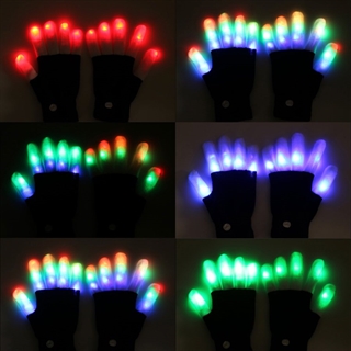 LED handsker med multifarvet fingerlys til børn