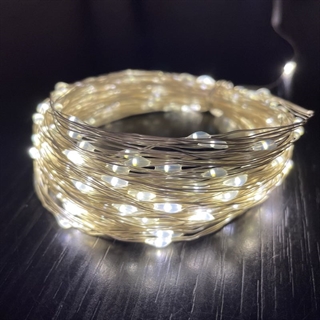 LED kobber lyskæde med fjernbetjening - 20 M 200 lys - Sølv