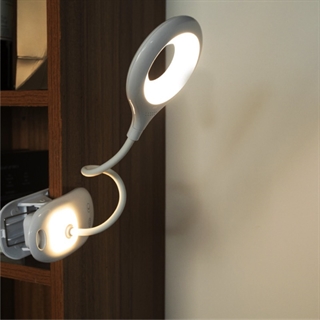 LED læselampe med klemme - Genopladelig