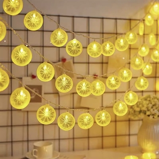 LED lyskæde med citroner - 1,5 m, 3 m og 4,5 m