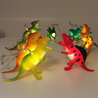 LED lyskæde med dinosaurer