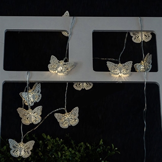 LED lyskæde med sommerfugle - 1,6 m 10 lys